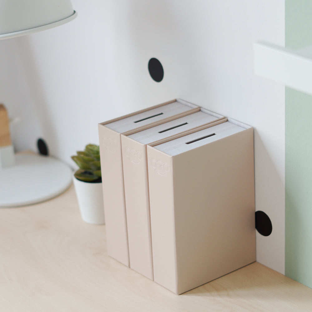 Modulares Spardosen-System in Buchform