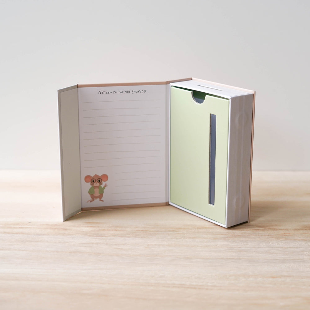 
                      
                        Modulares Spardosen-System in Buchform
                      
                    